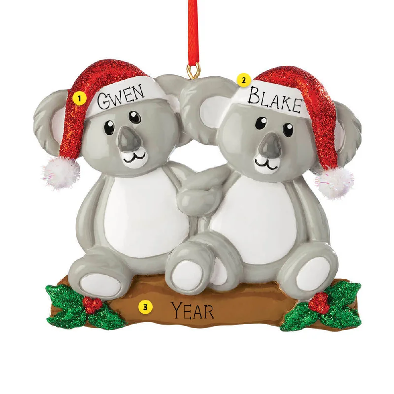 Personalized Koala Couple Ornament