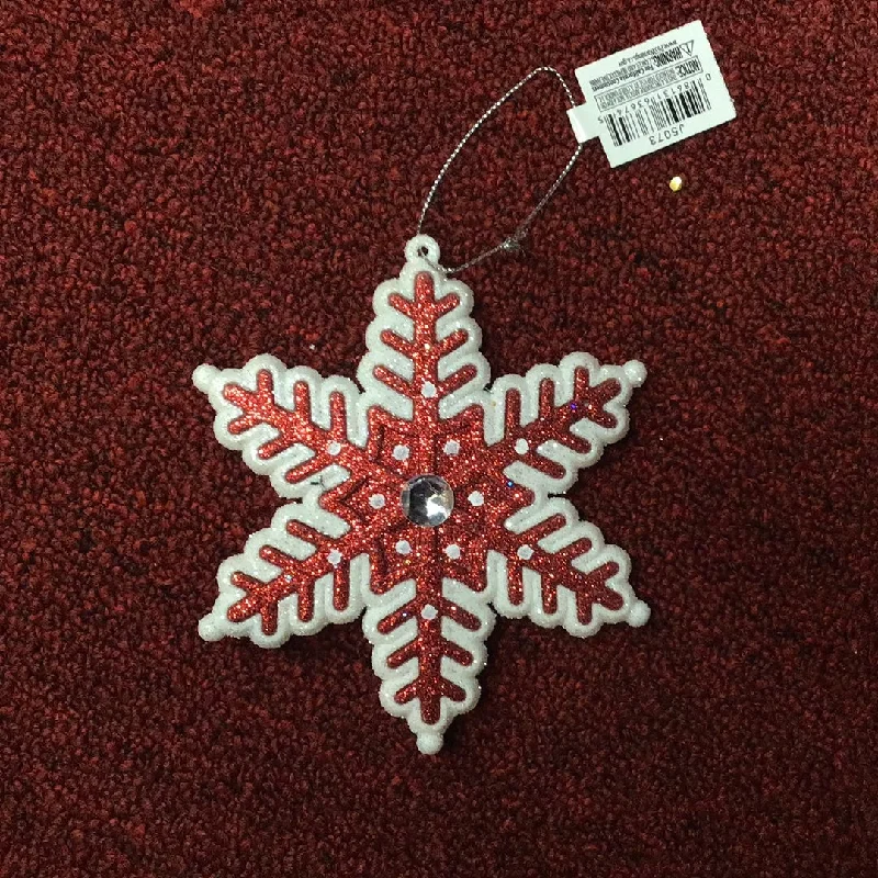 Kurt S. Adler Red and White Snowflake (sold individually)