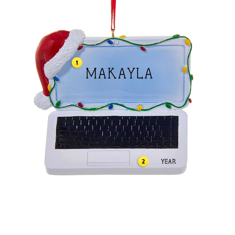 Personalized Laptop Computer Ornament