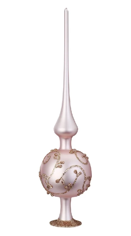 Rococo Tree Topper, cotton candy matte, 13" by Inge Glas of Germany