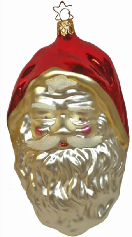 Large Santa Head Ornament by Inge Glas of Germany