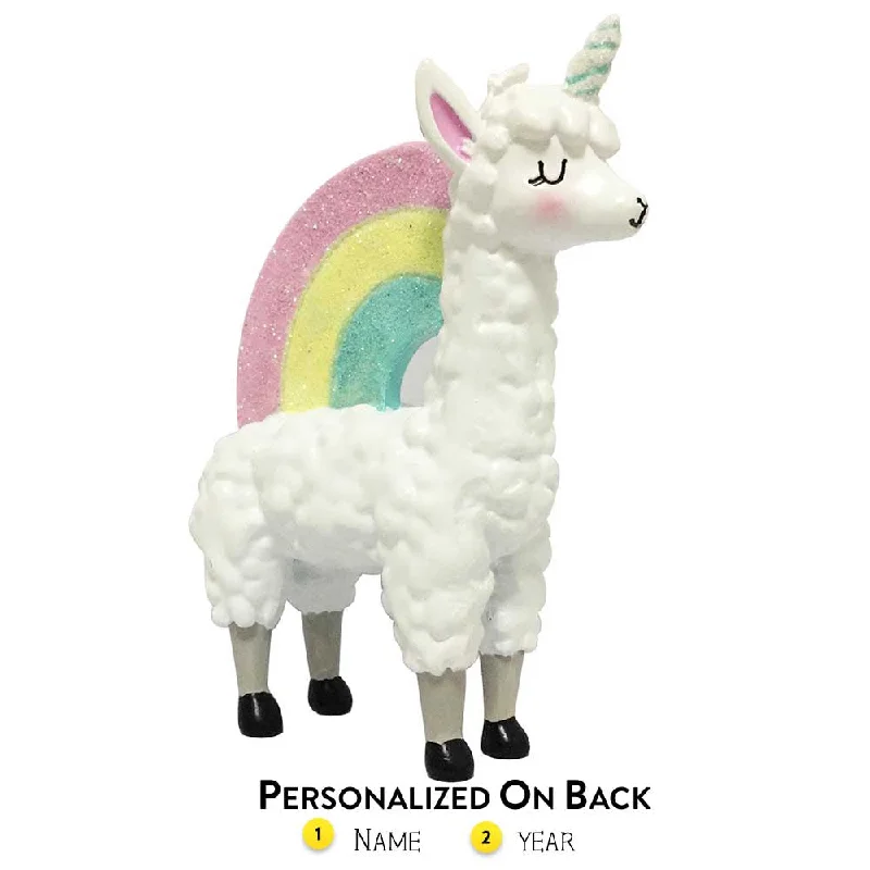 Personalized Llamacorn Ornament