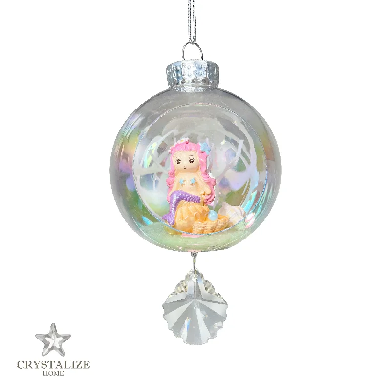 Magical Mermaid Plastic Ornament with Magnetic Crystal 3" x 7"