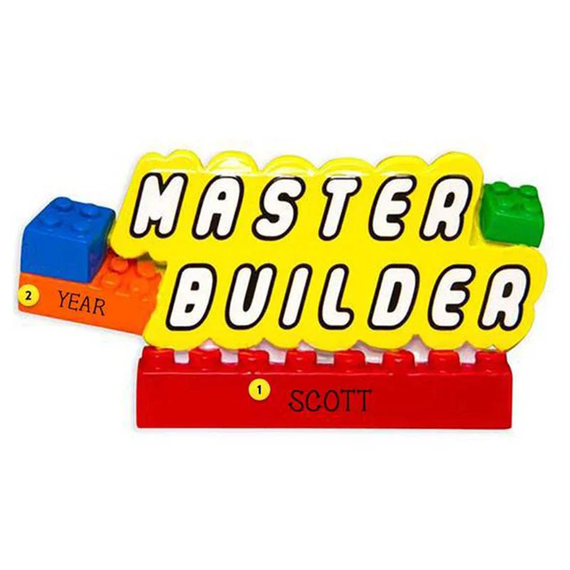 Personalized Master Builder Ornament