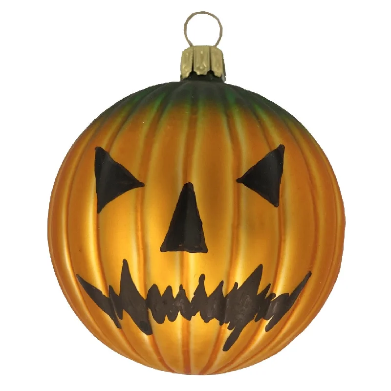 Jack-O-Lantern Ornament, mean face by Glas Bartholmes