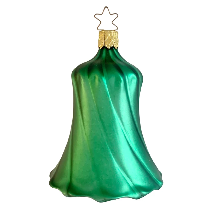 Mercury Glass Bell, Matte Green by Inge Glas of Germany