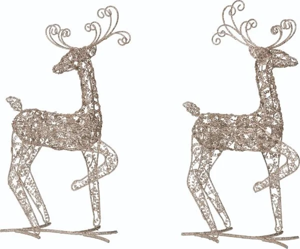 Metal Wire Standing Reindeer 2 Styles (sold individually)