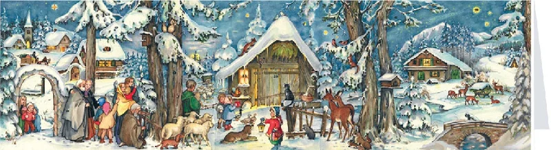 Midi Town Nativity Advent Calendar Card by Richard Sellmer Verlag