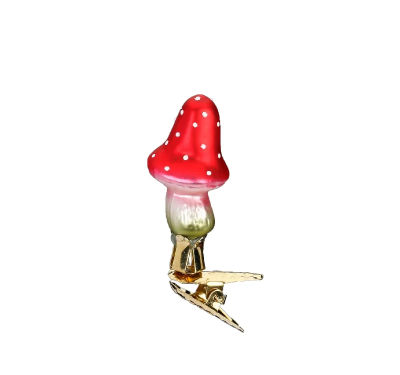 Mini Tall Hat Mushroom Ornament by Inge Glas of Germany