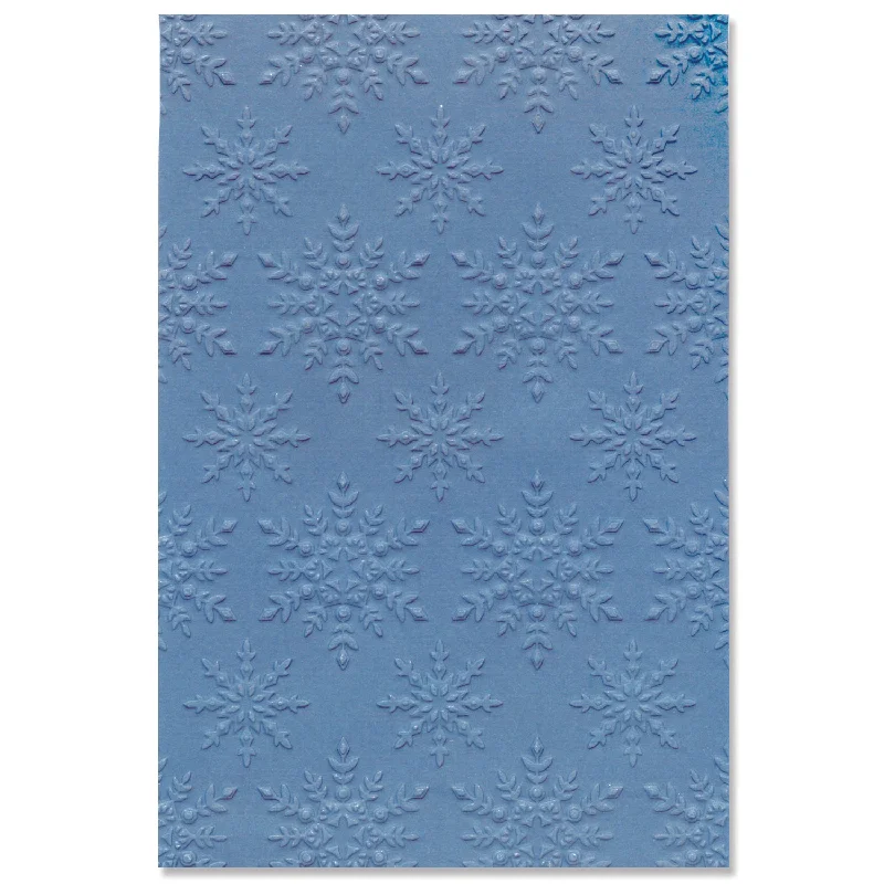 Multi-Level Textured Impressions Embossing Folder - Snowflake Sparkle