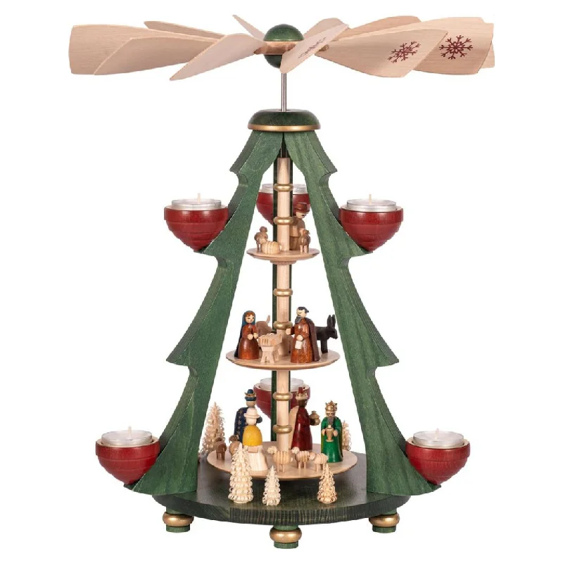 Nativity Story in Tree Frame, Pyramid by Richard Glasser GmbH