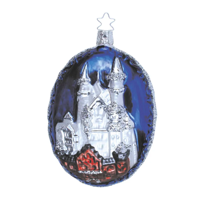 Neuschwanstein Castle Ornament, dark blue by Inge Glas of Germany