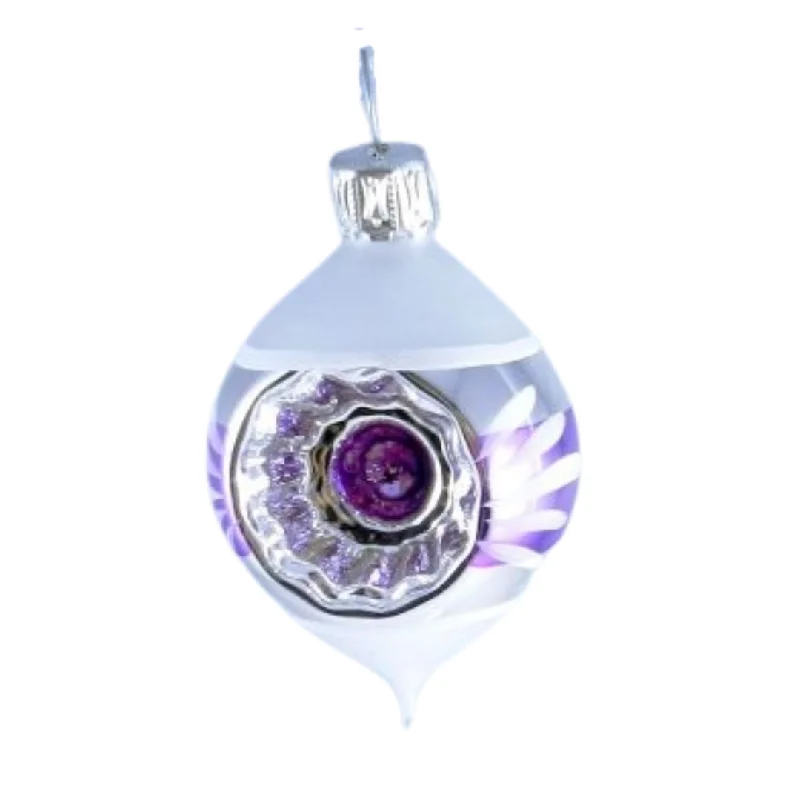 Mini Ovoid Reflector, purple and white by Glas Bartholmes