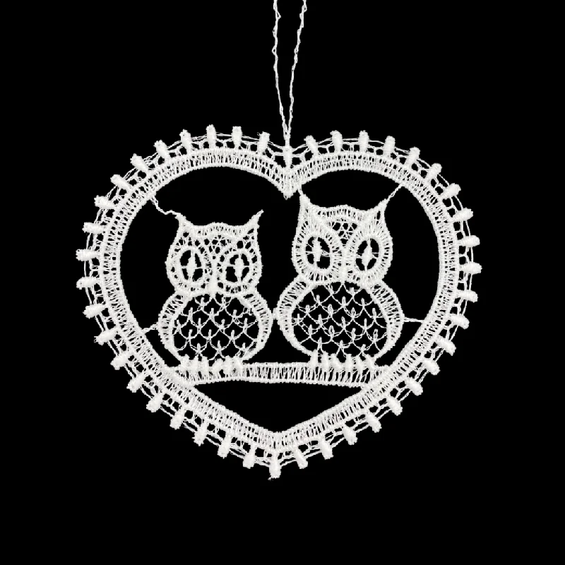 Owl Love Lace Ornament by StiVoTex Vogel