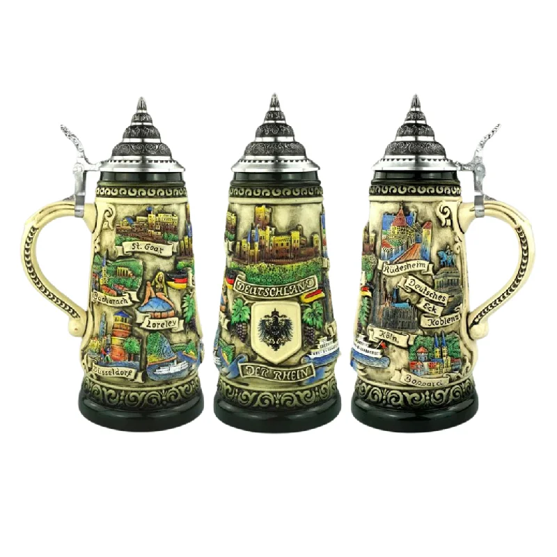 Germany Panorama Stein with The Rhine, rustic by King Werk GmbH and Co