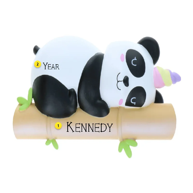 Personalized Pandacorn Ornament