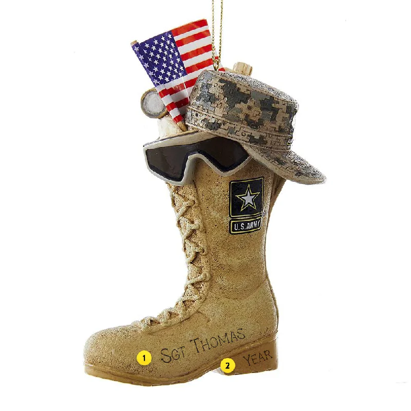 Personalized Army Combat Boots® Ornament