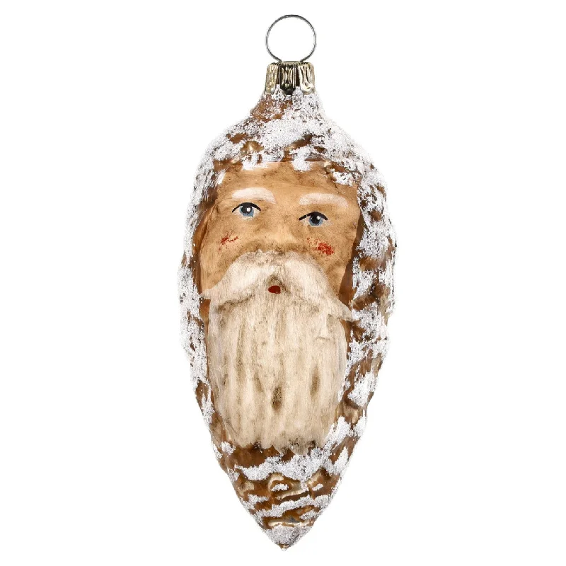 Brown Pinecone Santa Ornament by Marolin Manufaktur