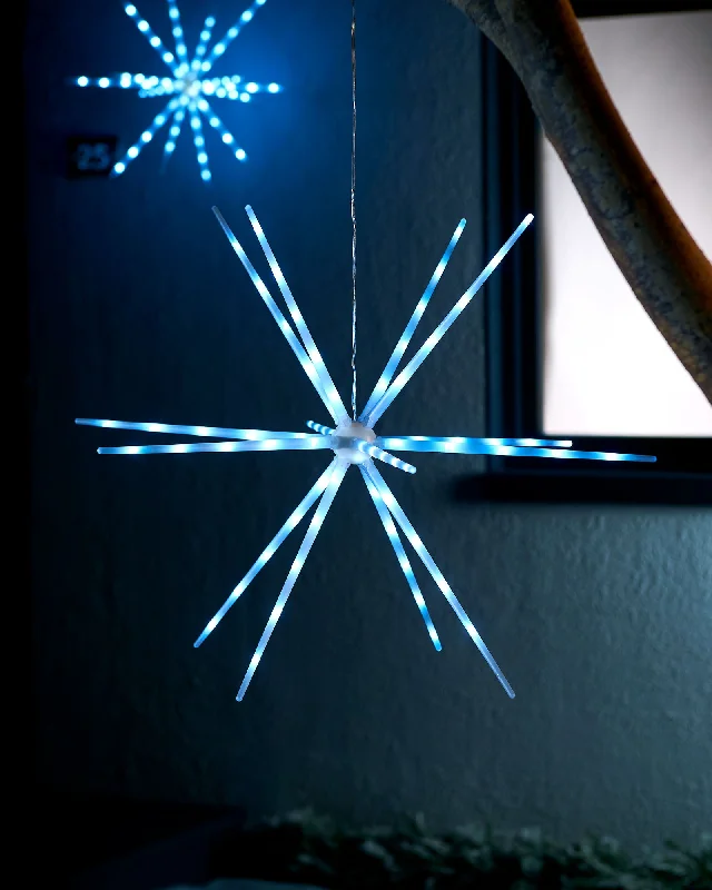 Hanging Starburst Decoration, Ice White, 51 cm