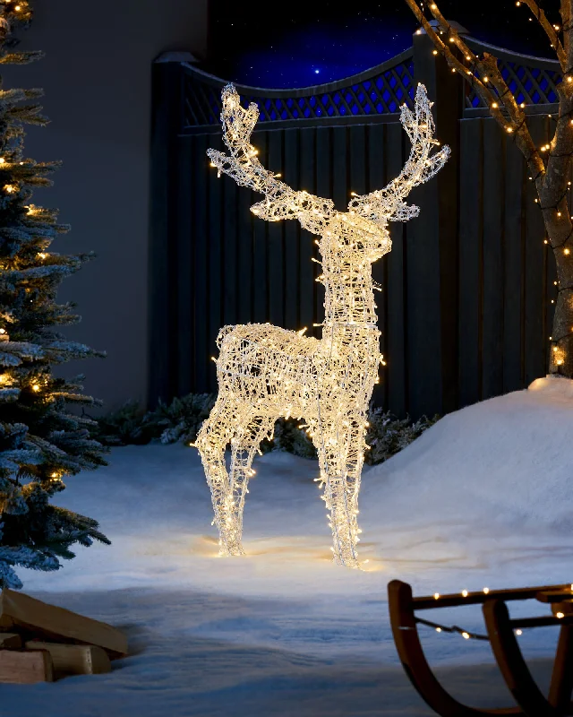 3D Acrylic Reindeer Decoration, 122 cm