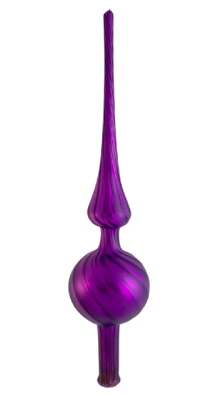 Purple matte Mercury Glass tree topper by Inge Glas