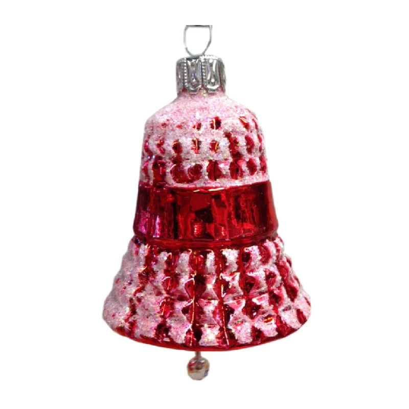 Waffled Bell, red by Glas Bartholmes