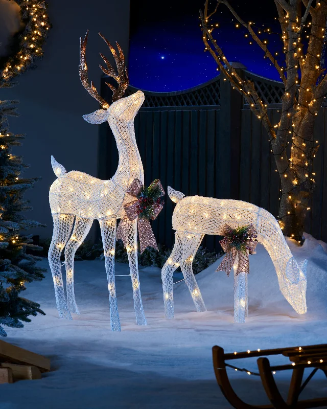 3D Reindeer Family Silhouette, 151 cm