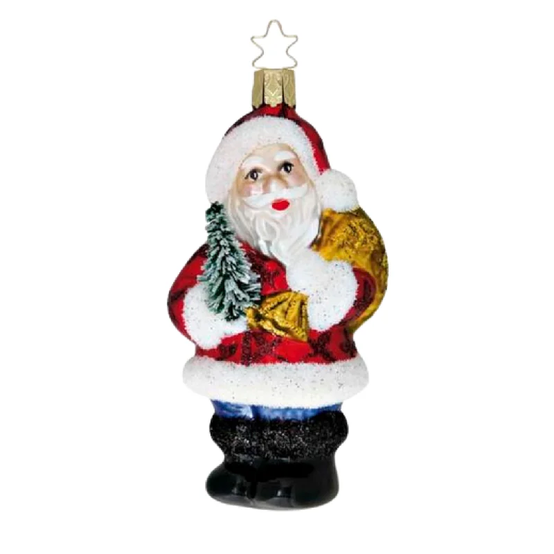 Santa Claus is Coming to Town Ornament by Inge Glas of Germany