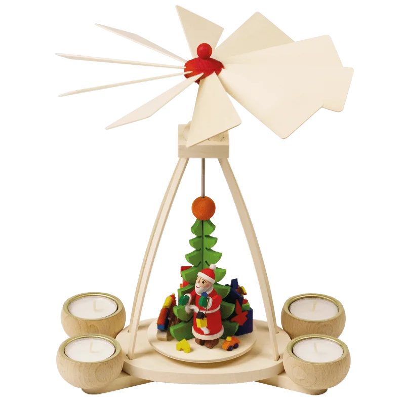 Santa Claus Tealight Pyramid by Graupner Holzminiaturen