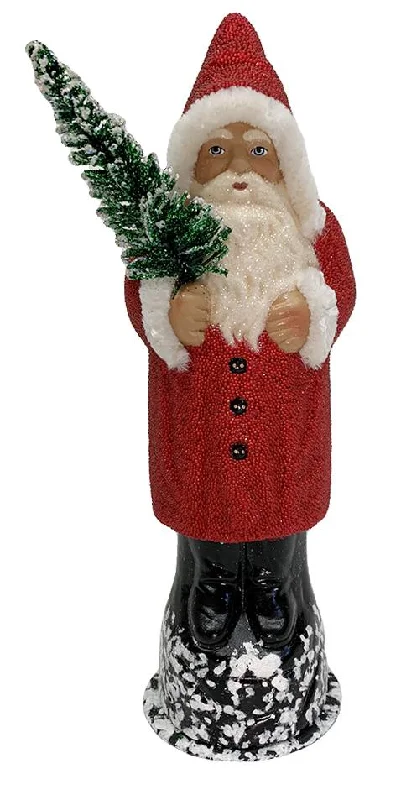 Santa Red Beaded with Tree Candy Container by Ino Schaller