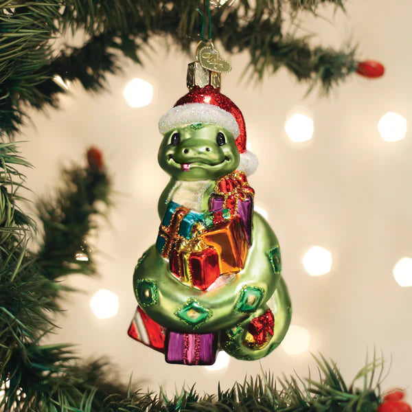 Santa Snake Ornament