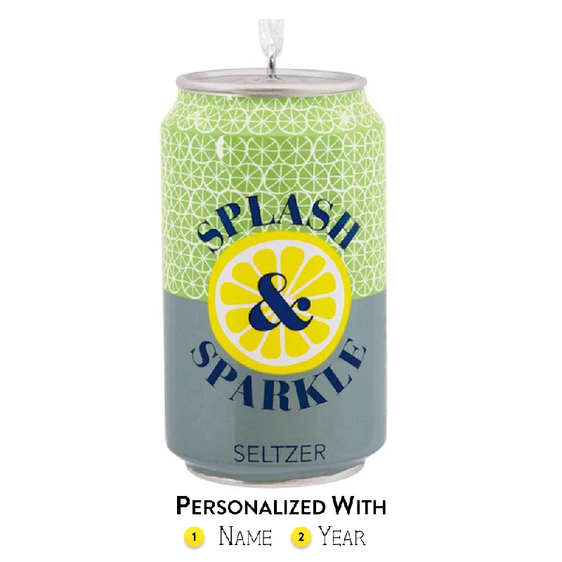 Personalized Seltzer Water Ornament