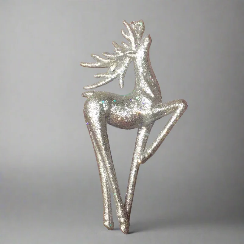 Silver Glitter Reindeer