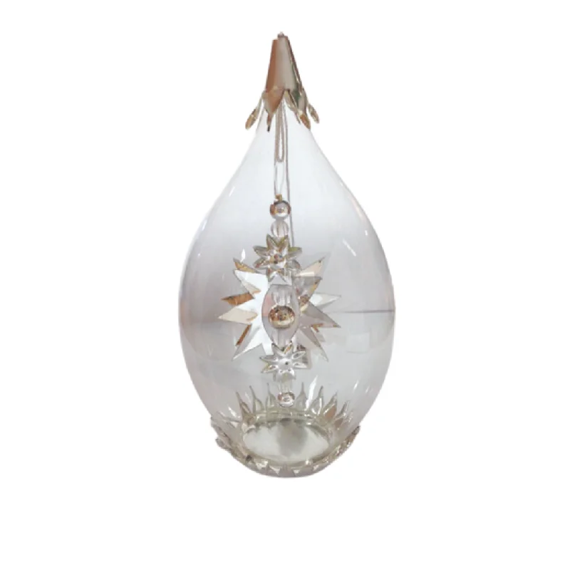 Silver Star Teardrop Ornament by Resl Lenz