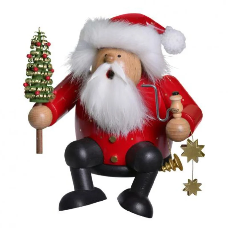 Sitting Santa Claus with Decorated Tree Incense Smoker by KWO