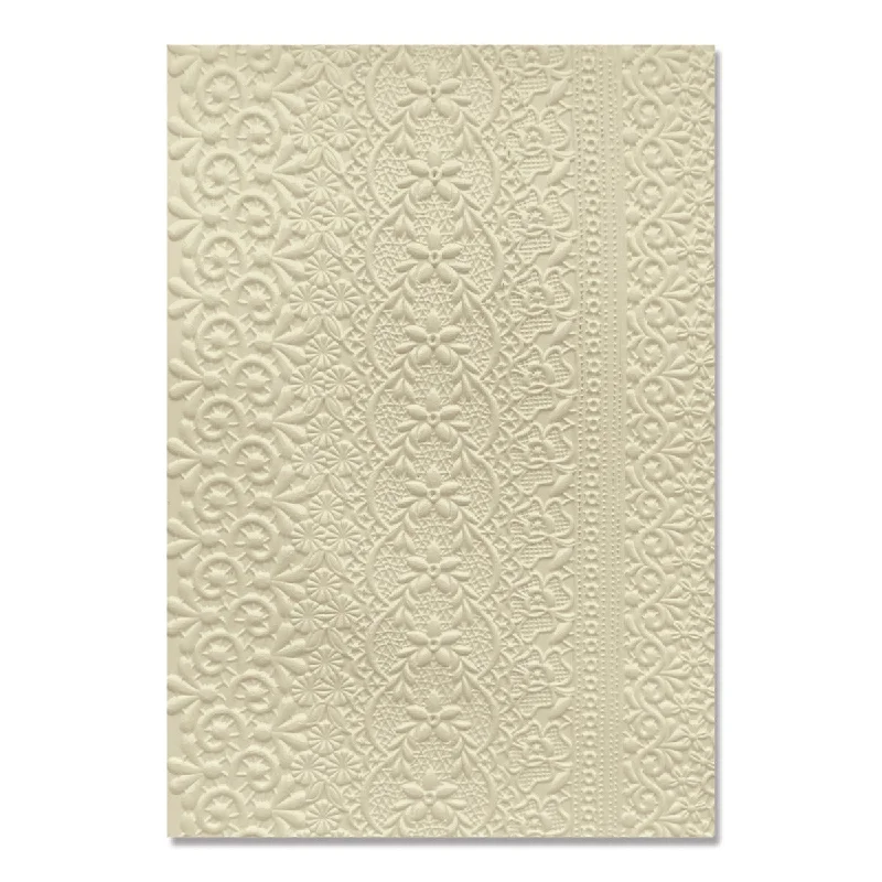 Sizzix 3-D Textured Impressions A5 Embossing Folder - Lace by Eileen Hull