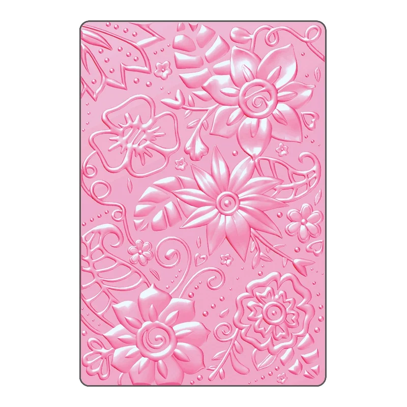 Sizzix 3-D Textured Impressions Embossing Folder - Bohemian Botanicals