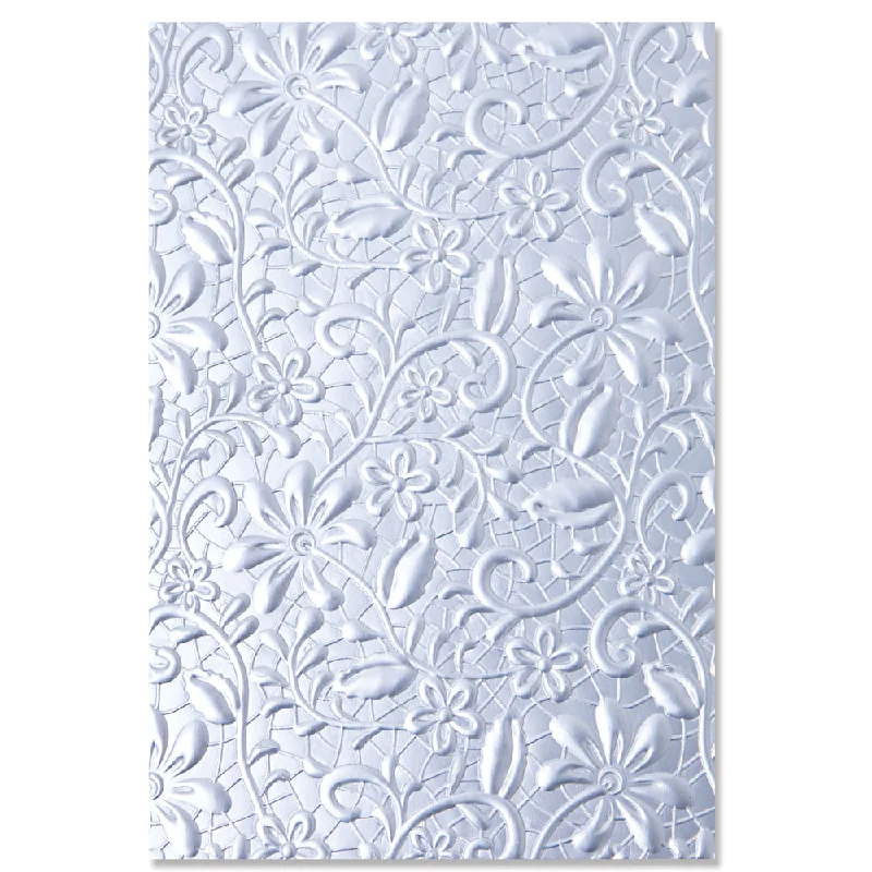 Sizzix 3-D Textured Impressions Embossing Folder - Lacey