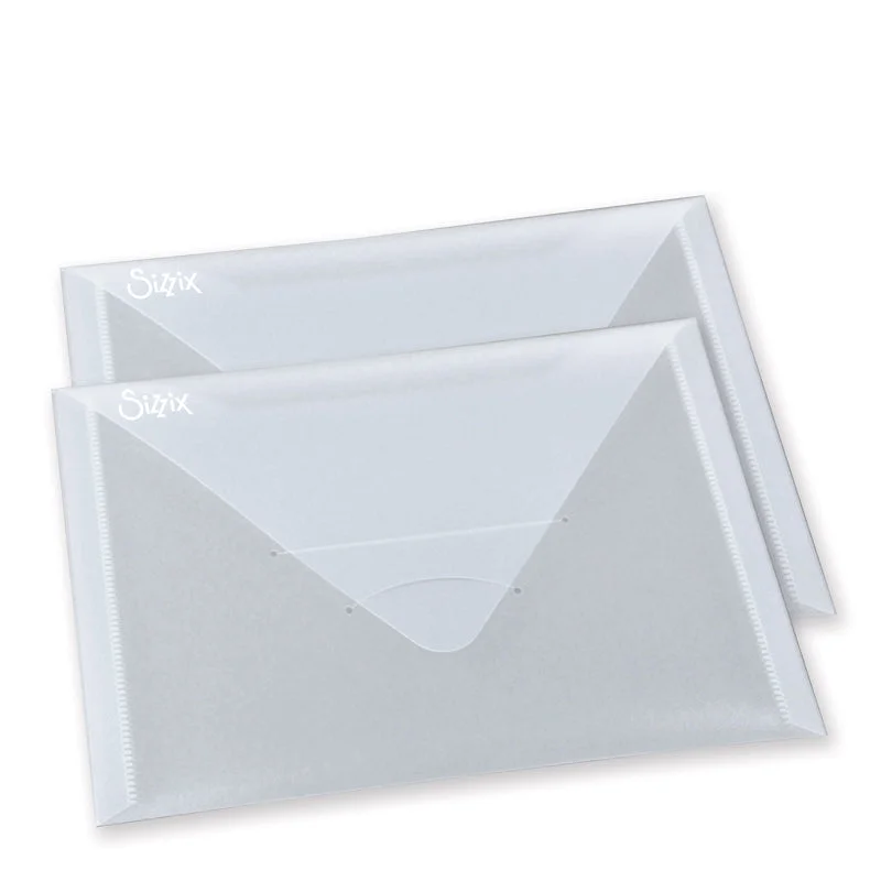 Sizzix Accessory - Plastic Envelopes, 6 1/4" x 9", 2 Pack