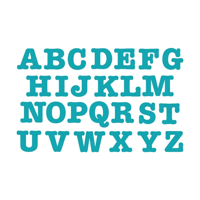 Sizzix Bigz Alphabet Set 26 Dies - AllStar 3 1/2" Capital Letters