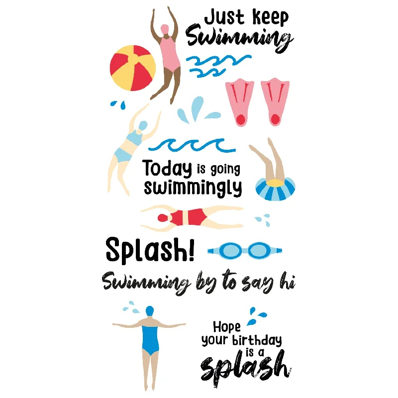 Sizzix Clear Stamps Set 29PK - Synchronized Swimmers by Catherine Pooler