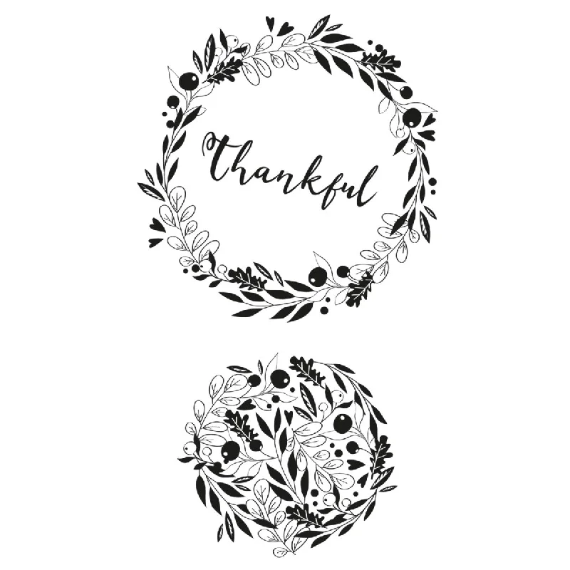 Sizzix Clear Stamps Set 3PK - Autumn Wreath