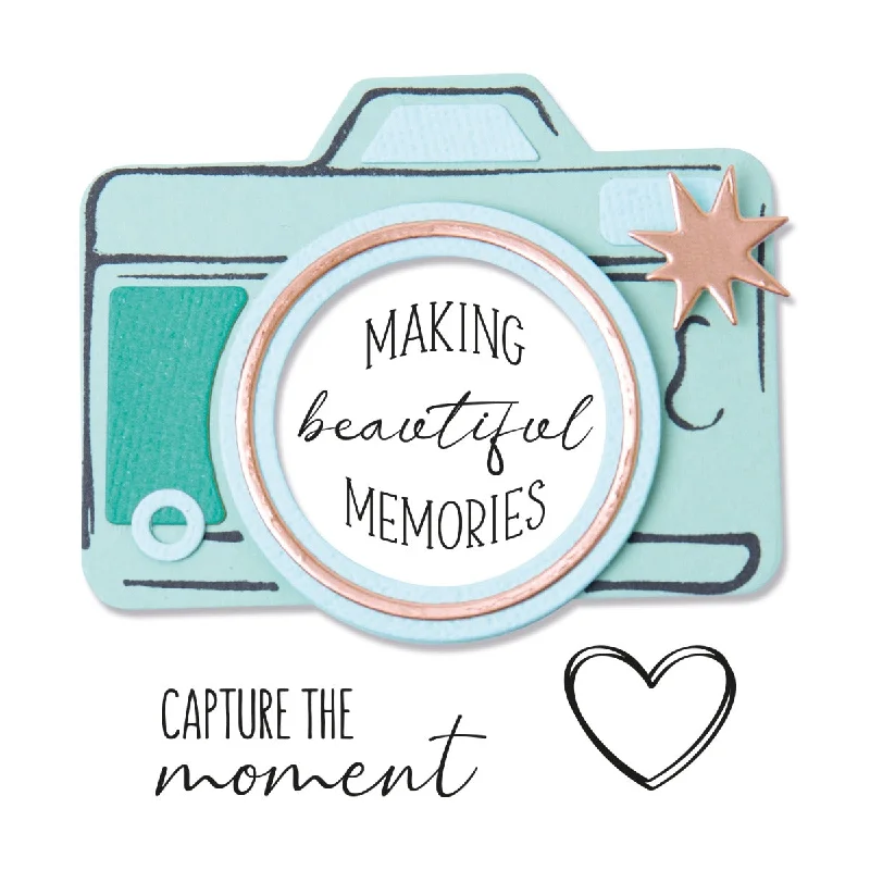 Sizzix Framelits Die Set 6PK w/4PK Stamps - Memory Maker