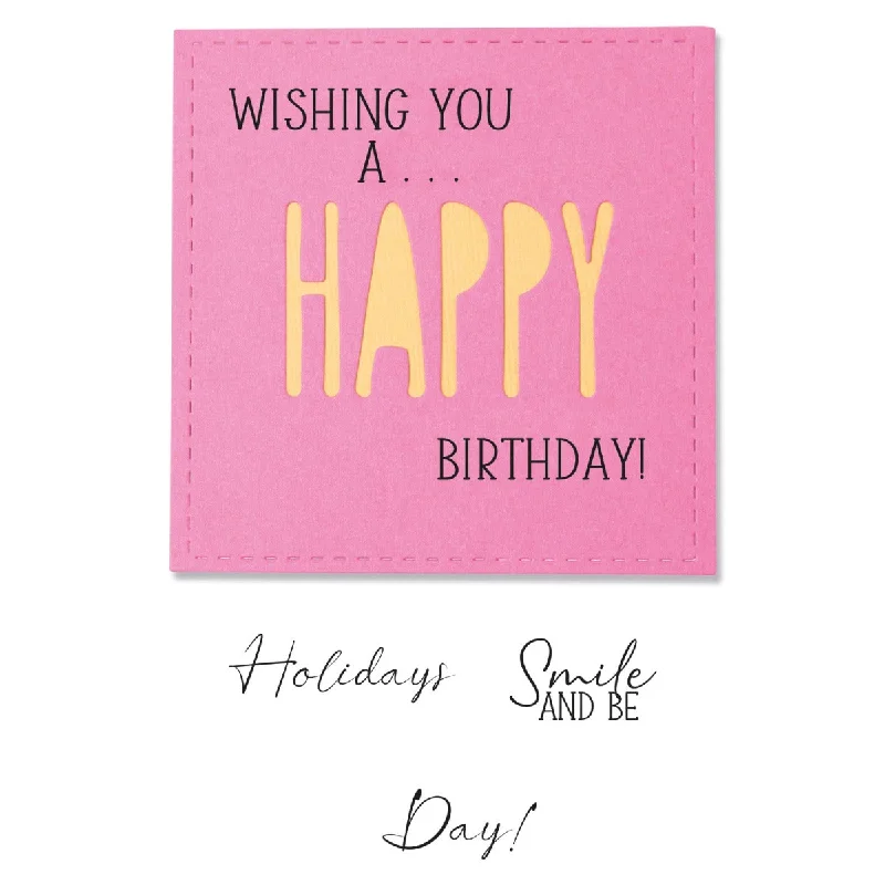 Sizzix Framelits Die w/5PK Stamps - Birthday Window