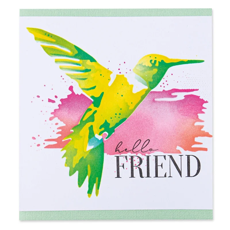 Sizzix Layered Stencils 4PK - Hummingbird