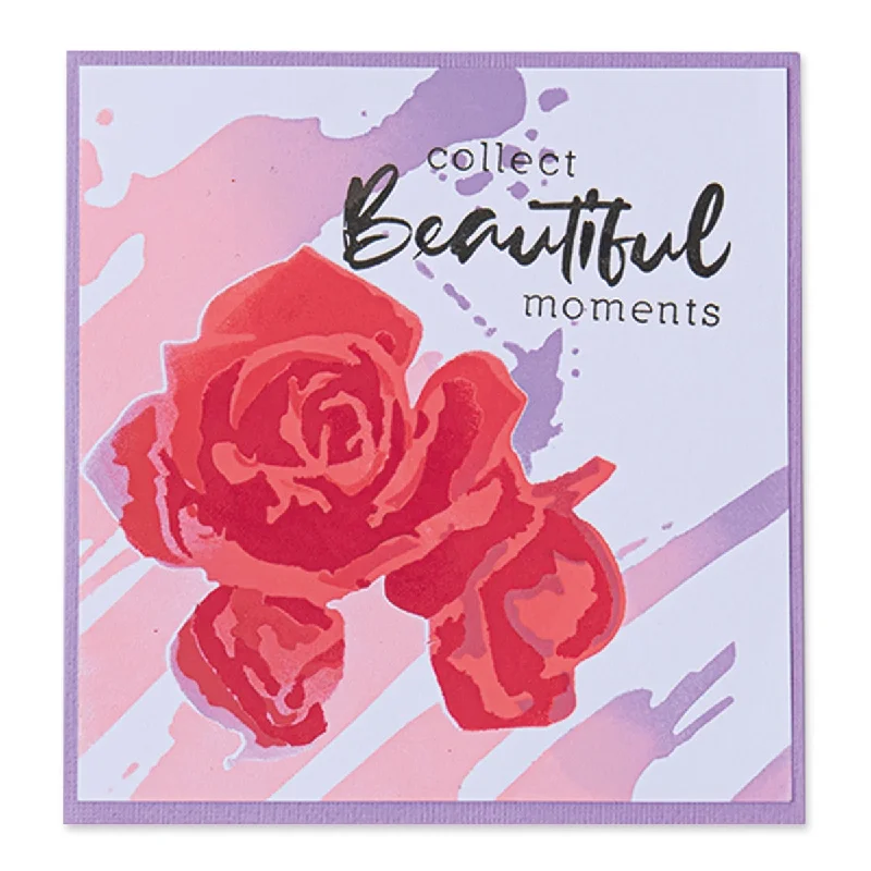 Sizzix Layered Stencils 4PK - Watercolor Roses