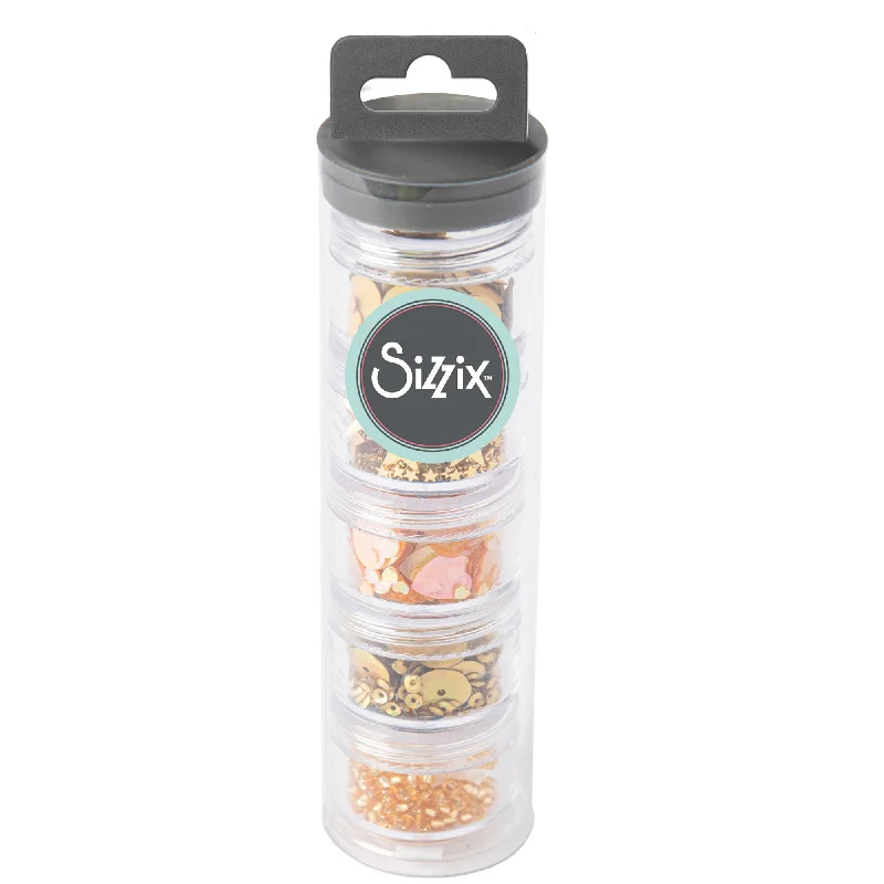 Sizzix Making Essential - Sequins & Beads, Gold, 5PK