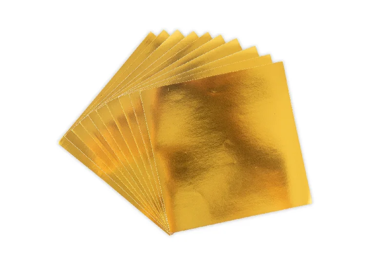 Sizzix Surfacez - 6" Aluminum Metal Sheets, Gold, 10PK