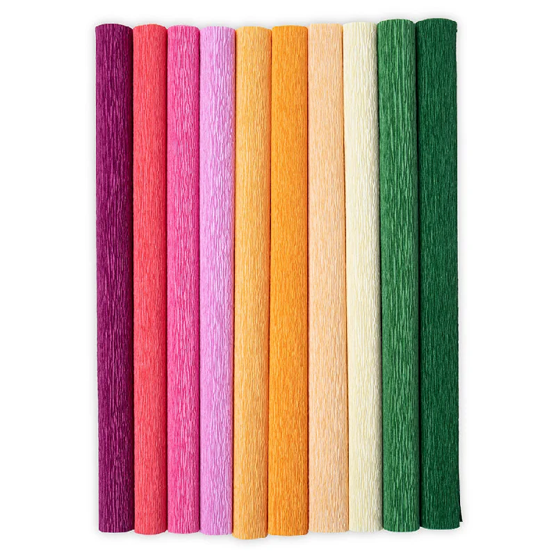 Sizzix Surfacez - Crepe Paper, 12" x 24", Color Splash, 10 Sheets