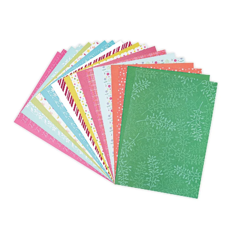 Sizzix Surfacez - Patterned Paper, 8 1/4" x 11 3/4", Festive, 80 Sheets